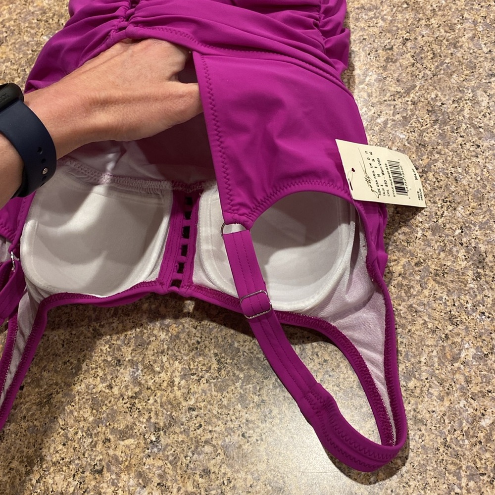 NWT Profile By Gottex Tankini Swim Top 6 Warm Viola (Top Only) - Picture 14 of 17